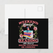 Weekendprognose I Love Books Briefkaart (Voorkant / Achterkant)