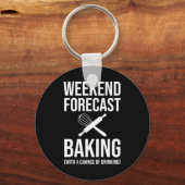 Weekendprognose met een kans van Drink Sleutelhanger (Achterkant)
