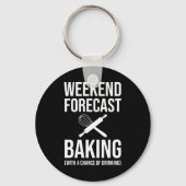 Weekendprognose met een kans van Drink Sleutelhanger (Achterkant)