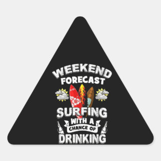 Weekendprognose met mogelijkheid tot Drink Driehoek Sticker