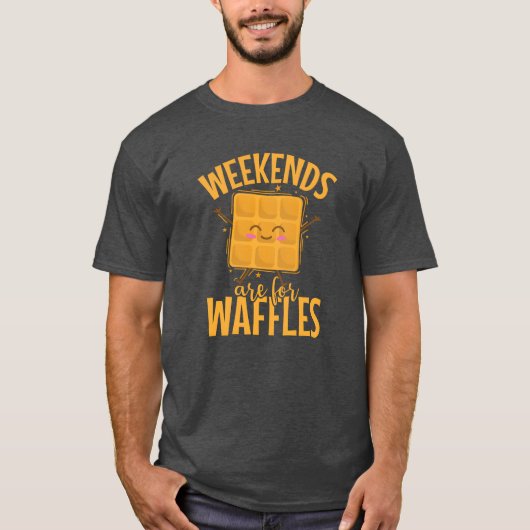 Weekends are for Waffles Snack Biscuits gift T-shirt (Voorkant)
