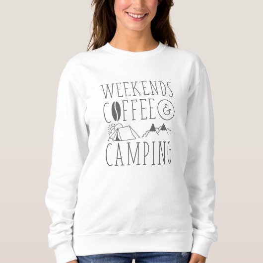 Weekends Coffee And Camping Trui (Voorkant)