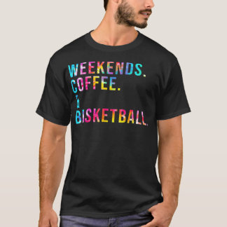 Weekends Koffie en Basketball Coffee Lover Basketb T-shirt
