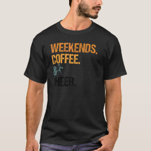 Weekends Koffie en Cheer Mam Cheerlead moeder T-shirt