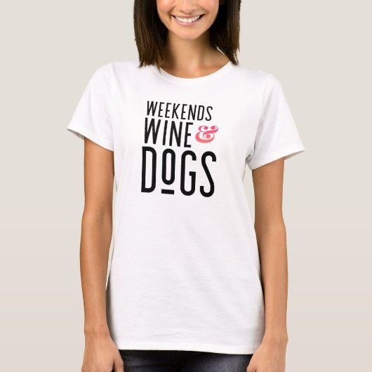 Weekends T-Shirt Vin & Chiens (Devant)