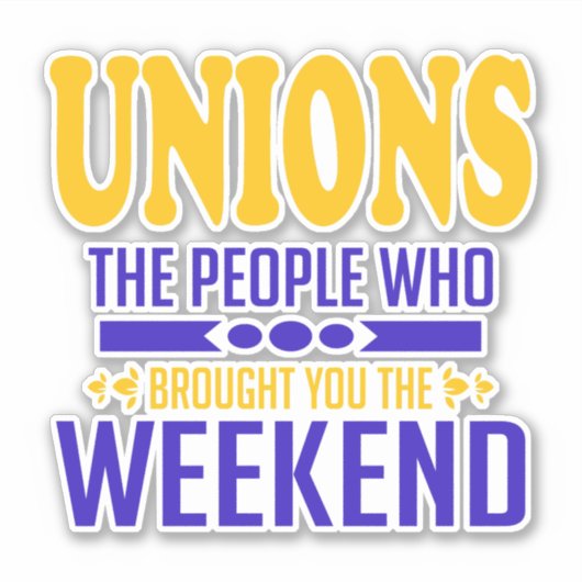 Weekends van de Unie Sticker (Voorkant)