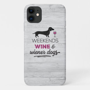 Weekends Wijn en Wijnstokhonden iPhone 11 Hoesje