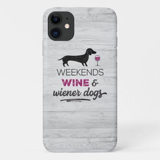 Weekends Wijn en Wijnstokhonden Case-Mate iPhone Case (Achterkant)