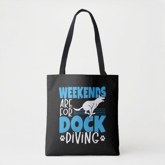 Weekends zijn voor dokkende honden draagtas (Voorkant)