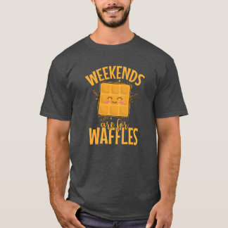 Weekends zijn voor Waffles Snack Biscuits cadeau T-shirt