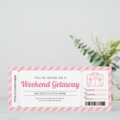 Weekenduitstap Reisroze Cadeaureis Kaart (Staand voorkant)