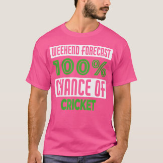 Weekendvoorspelling 100 kans op cricket t-shirt