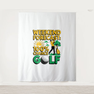 Weekendvoorspelling 100% kans op golf wandkleed