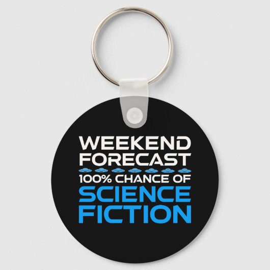 Weekendvoorspelling - 100% kans op sciencefiction sleutelhanger (Voorkant)