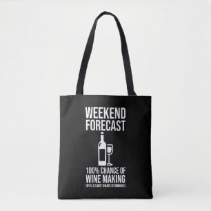 Weekendvoorspelling - 100% Kans op Wijn Maken Draagtas