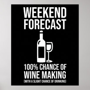 Weekendvoorspelling - 100% Kans op Wijn Maken Poster
