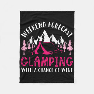 Weekendvoorspelling Glamping Wine Funny Glamper Ca Fleece Deken