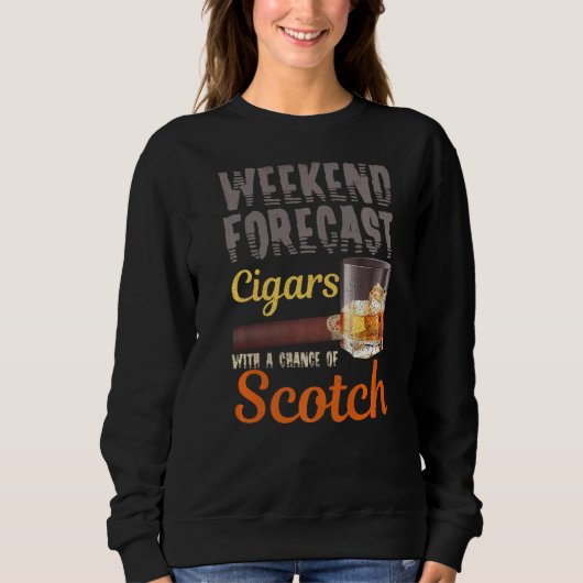 Weekendvoorspellingen voor sigaren en Scotch whisk Trui (Voorkant)