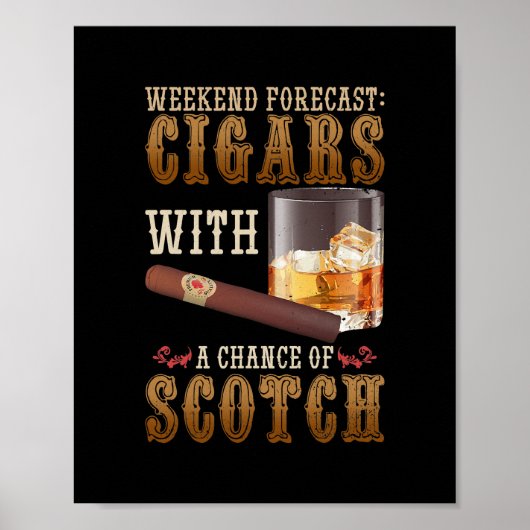 Weekendvoorspellingen voor varkens en Scotch Whisk Poster (Voorkant)