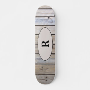 Weekhout monogrammen skateboard