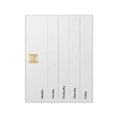 Weekkalender zakelijke logo notitieblok (Gedraaid)