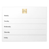 Weekkalender zakelijke logo notitieblok (Voorkant)