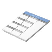 Weeklijst van maaltijdprep Planner Notitieblok (Gedraaid)