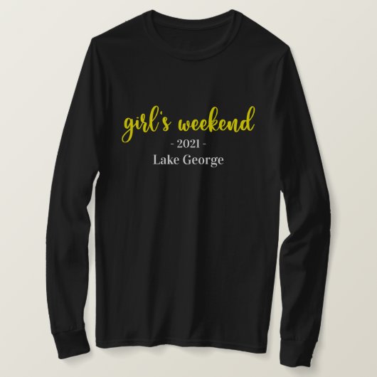 Weeklocatie van scriptmeisje en jaar T-shirt (Design voorkant)