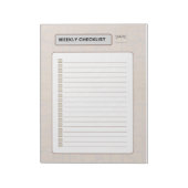 Weekly Checklist Planner Notitieblok (Gedraaid)