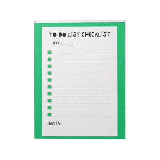 Weekly Checklist Planner Notitieblok (Gedraaid)