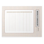 Weekly Checklist Planner Notitieblok (Voorkant)