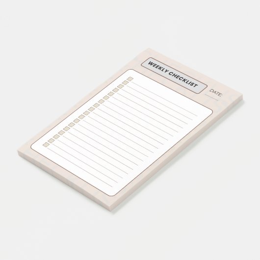 weekly checklist post-it® notes (Schuin)