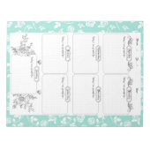 Weekly Gratitude Journal Blue Floral Notitieblok (Voorkant)