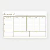 Weekly Planner Afsprakeningstaak Doel Post-IT Note (Voorkant)