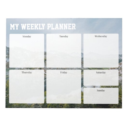 Weekly Planner (mountain) for active people,  Notitieblok (Voorkant)