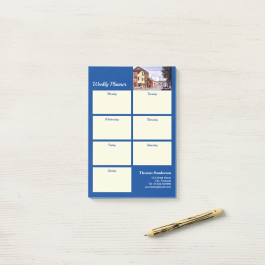 Weekly Planner New Bedford Massachusetts Painting Post-it® Notes (Op bureau)