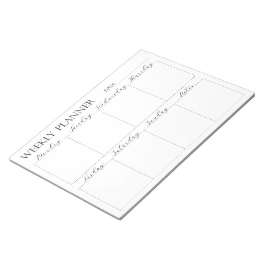 Weekly Planner, Notepad Notitieblok (Schuin)