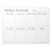 Weekly Planner, Notepad Notitieblok (Voorkant)
