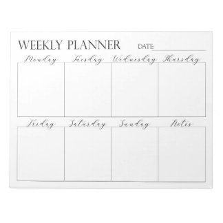 Weekly Planner, Notepad Notitieblok