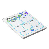 Weekly Planner Notitieblok met Blue Flowers (Schuin)