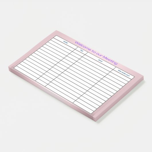 WEEKLY PLANNER POST-IT® NOTES (Schuin)
