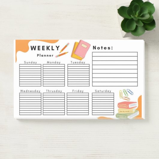 WEEKLY PLANNER POST-IT® NOTES (Kantoor)