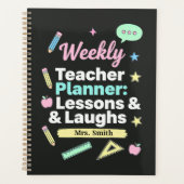 Weekly Teacher Planner: Lessons & Laughs  Planner (Voorkant)