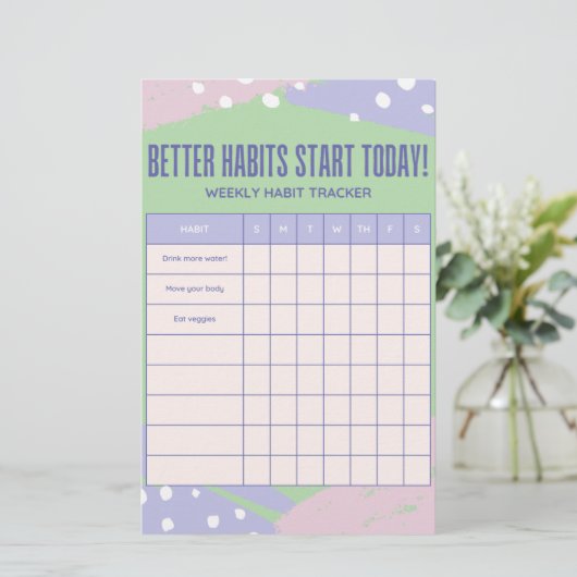 Weekly Tracker Briefpapier (Staand voorkant)