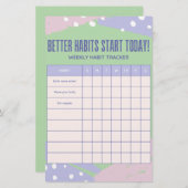 Weekly Tracker Briefpapier (Voorkant / Achterkant)