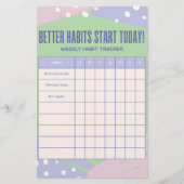 Weekly Tracker Briefpapier (Voorkant)