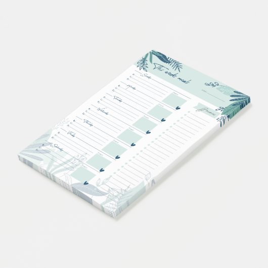 Weekmaaltijdplanner Post-it® Notes (Schuin)