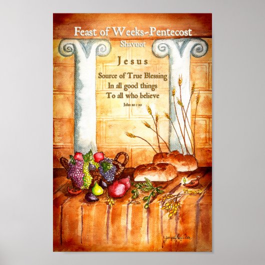 Weekperiode - Inspirerend Pentecost Shavuot Poster (Voorkant)