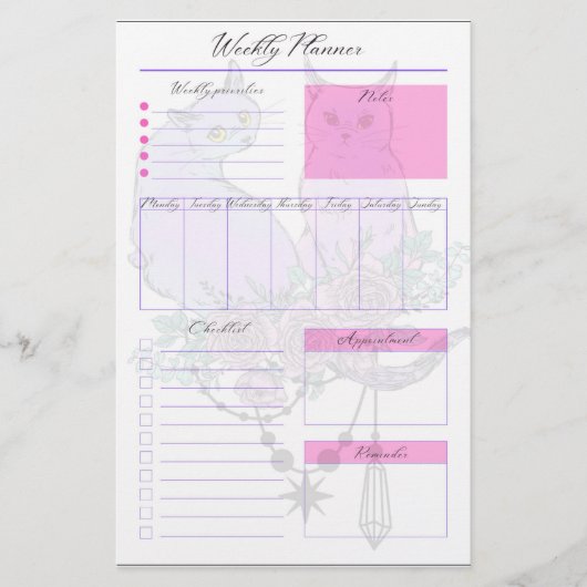 Weekplankvellen pasta's briefpapier (Voorkant)