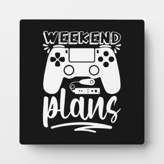 Weekplannen, grappige games, videospel, gamer fotoplaat (Voorkant)